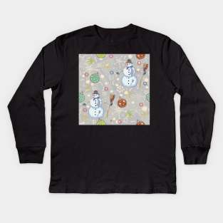 Snowman Kids Long Sleeve T-Shirt